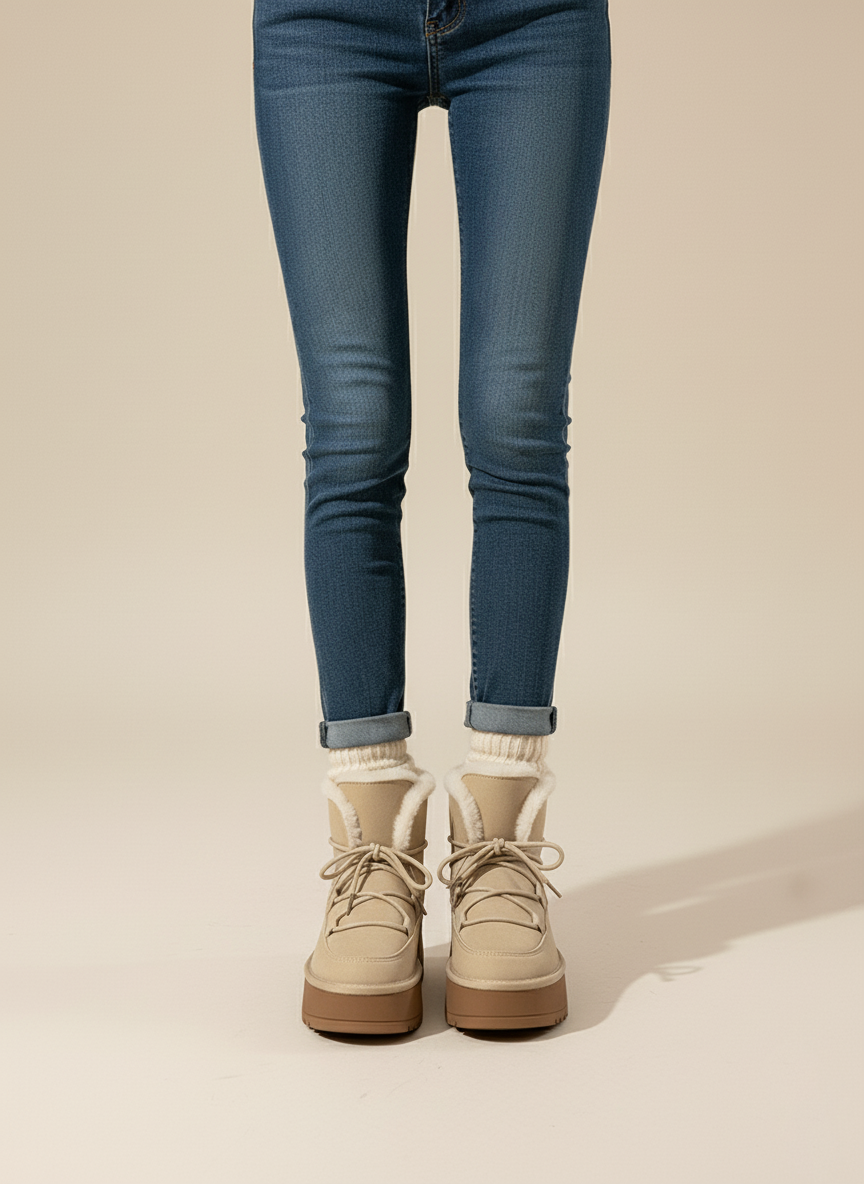 LOANÉ™ - Arctic Boots - Beige