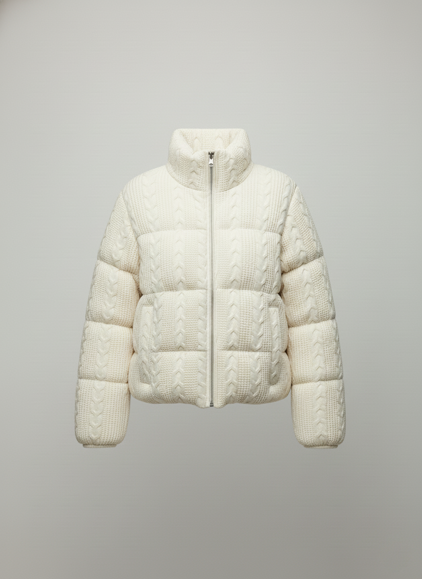 LOANÉ™ - Caldo Knit Puffer - weiß