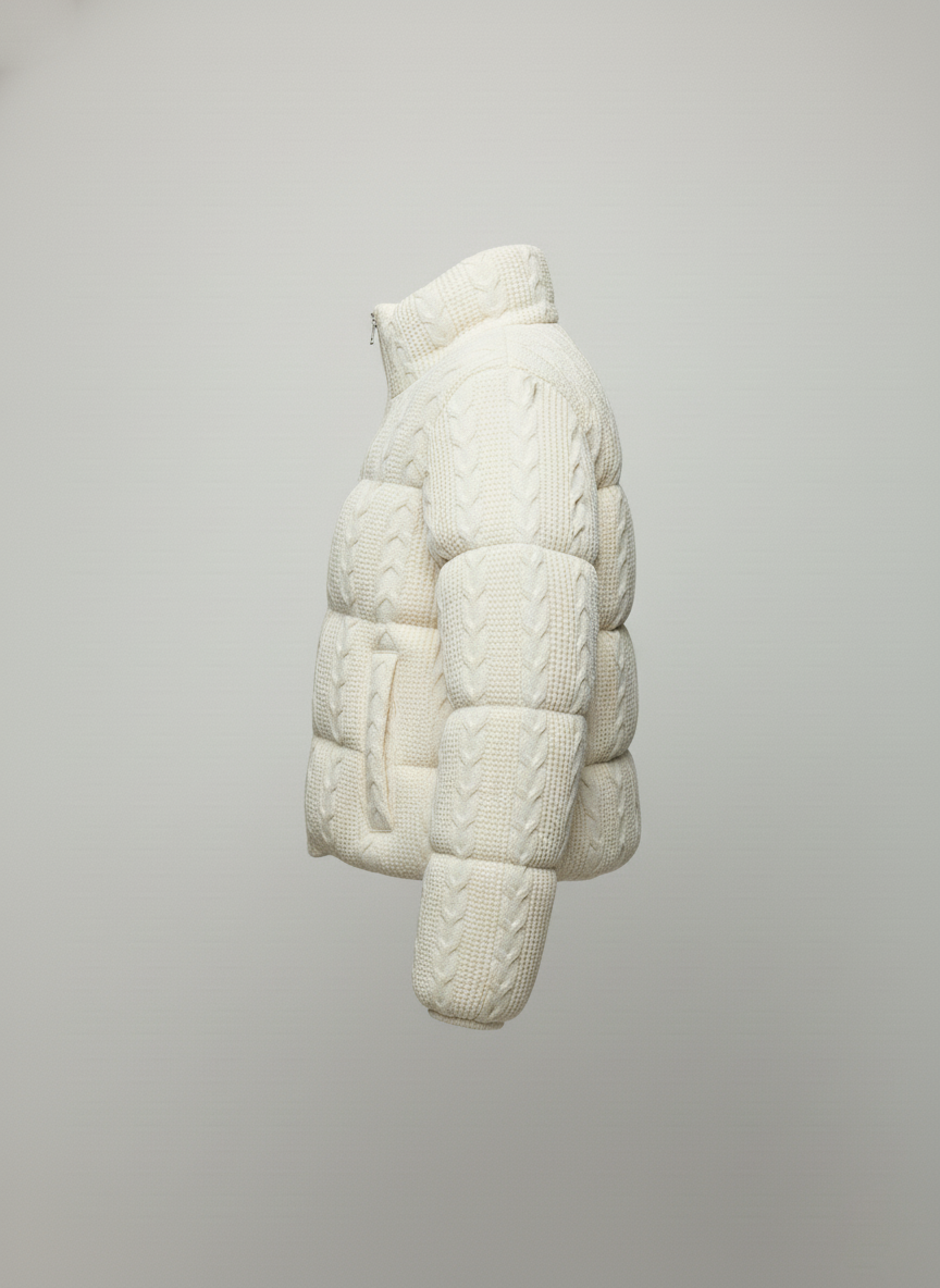 LOANÉ™ - Caldo Knit Puffer - weiß