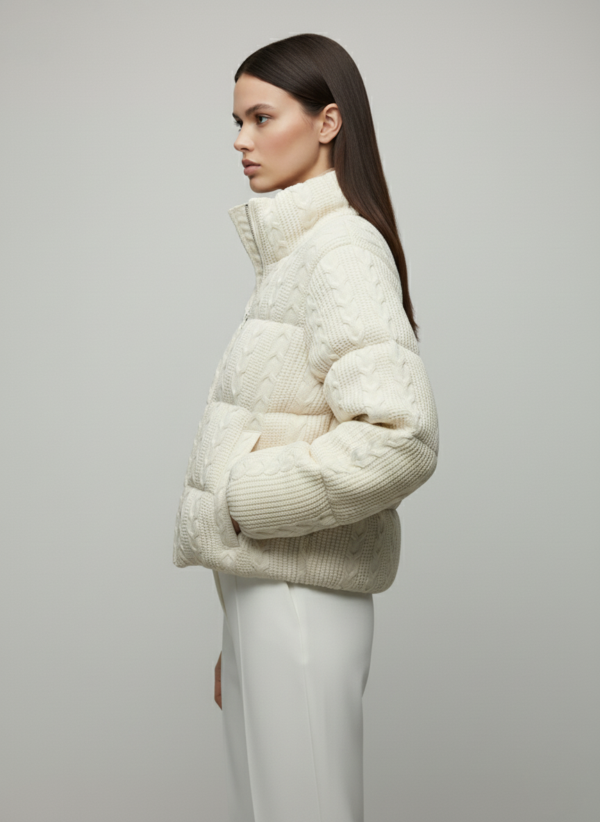 LOANÉ™ - Caldo Knit Puffer - weiß