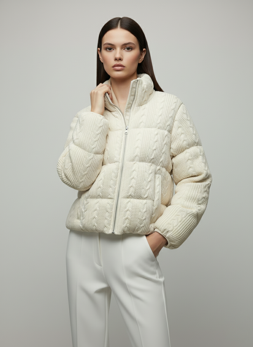 LOANÉ™ - Caldo Knit Puffer - weiß