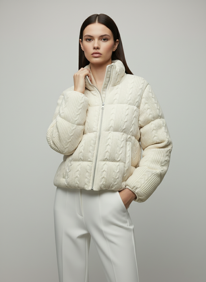 LOANÉ™ - Caldo Knit Puffer - weiß