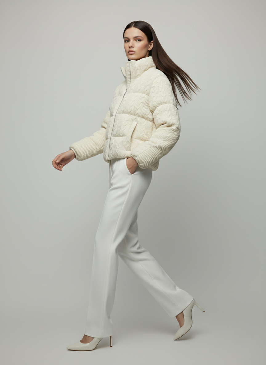 LOANÉ™ - Caldo Knit Puffer - weiß