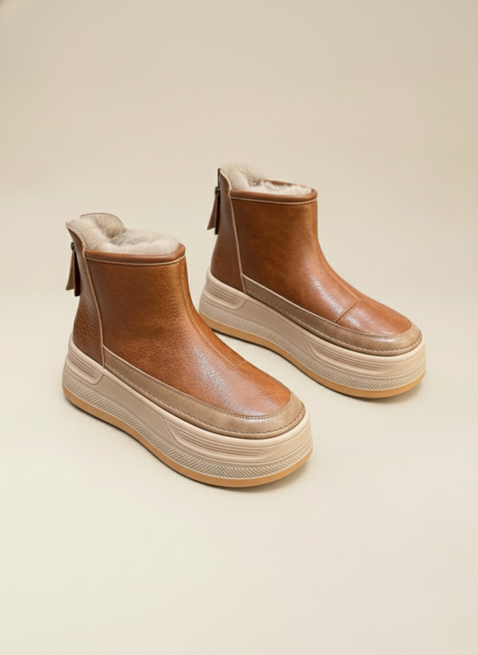LOANÉ™ - Aurore Boots - Castagne brown