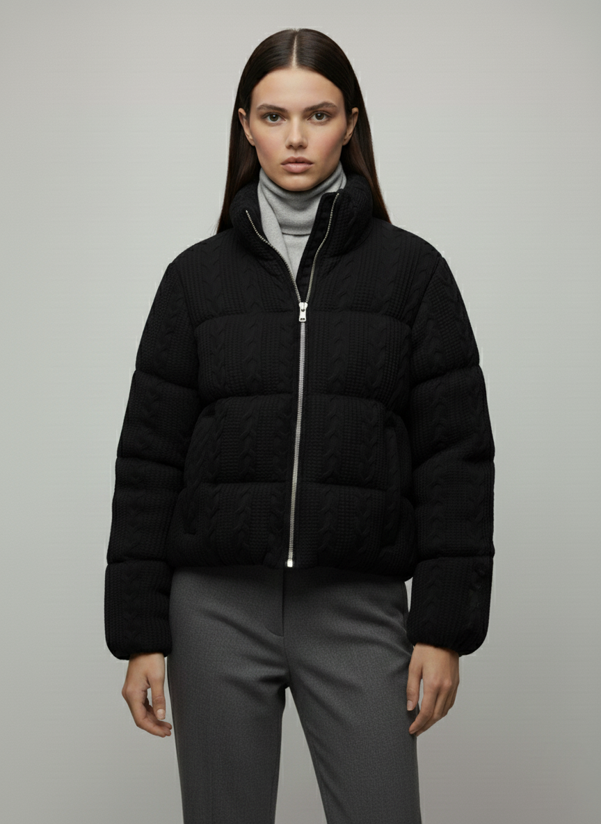 LOANÉ™ - Caldo Knit Puffer - schwarz