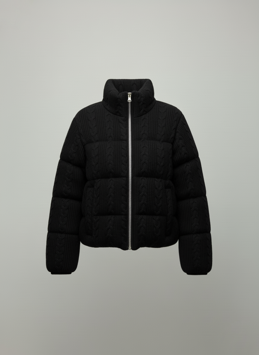 LOANÉ™ - Caldo Knit Puffer - schwarz