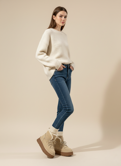 LOANÉ™ - Arctic Boots - Beige
